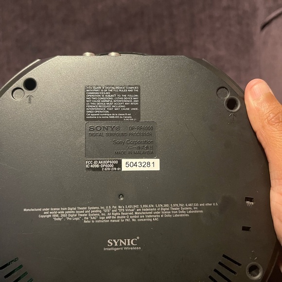 Sony Wireless Headphones DP-RF6000 Missing Charging Cable - Picture 5 of 6